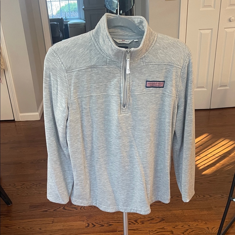 Vineyard Vines  Heather Gray Zip-Up Sweater